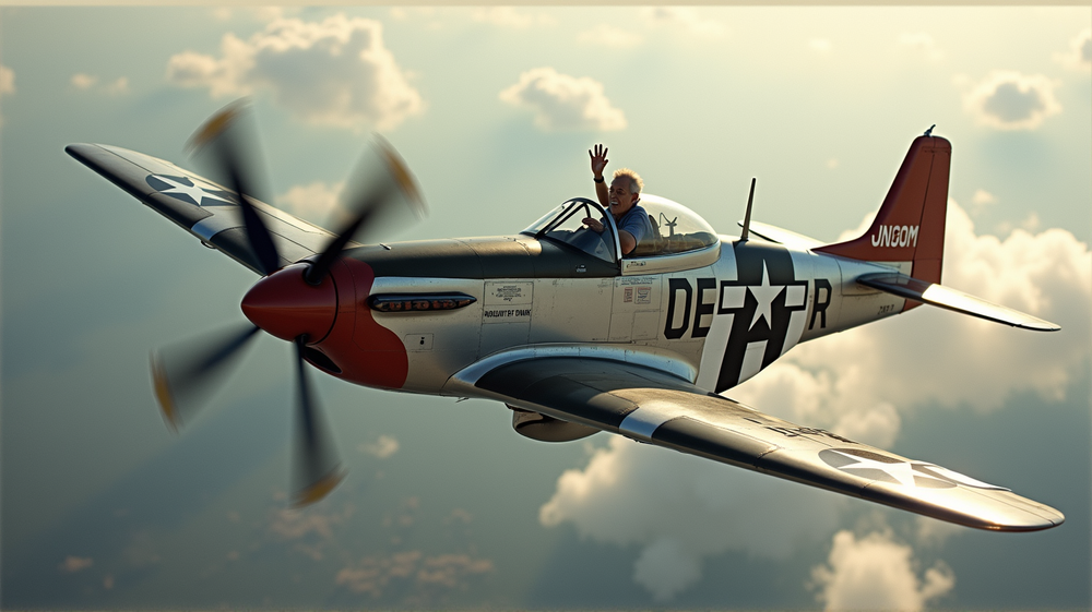 Mit 100 Jahren in die Lüfte: Der nostalgische Flug des WWII-Piloten