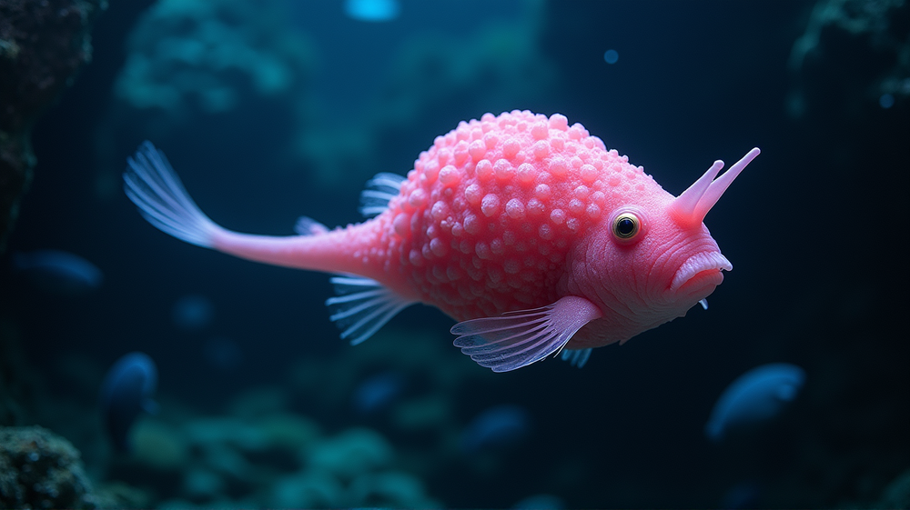 Treffen Sie den bizarren rosa holprigen Schneckenfisch aus den Tiefen des Ozeans!