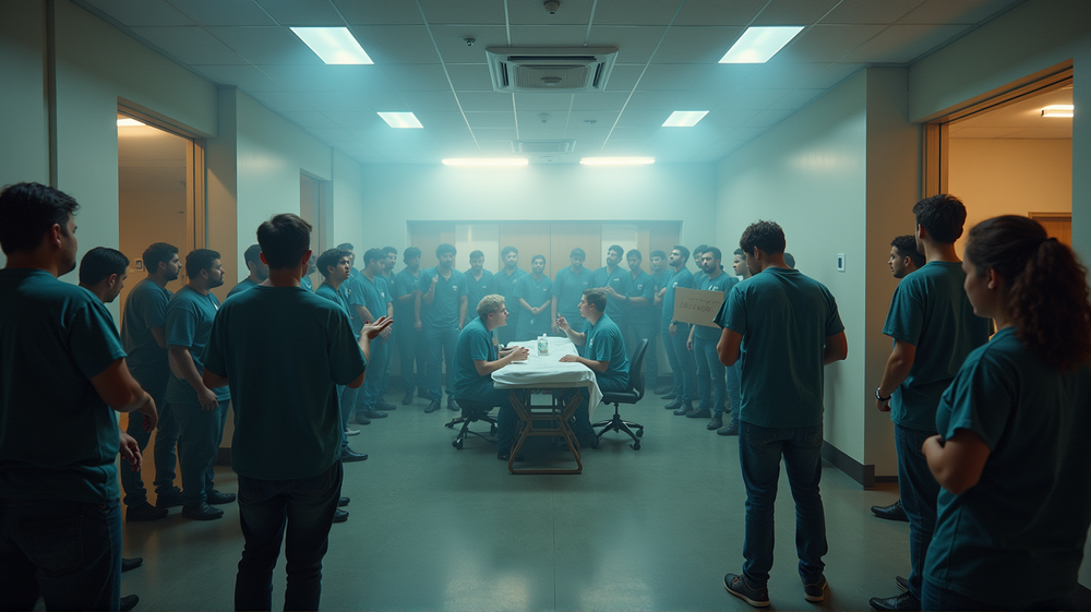 Demonstranten stürmen das Atrium Health Board: Forderung nach Wohnraum und Gewerkschaftsrechten